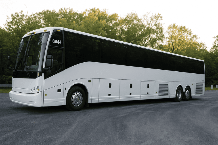 exterior of Charter Bus Rental Cape Coral coach bus